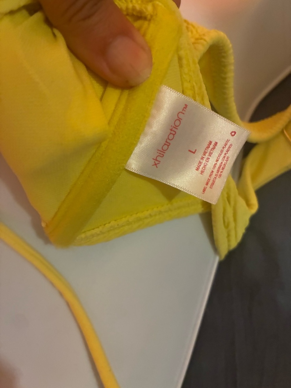 Yellow Ribbed Drawstring Bikini Set - Picture 7 of 9